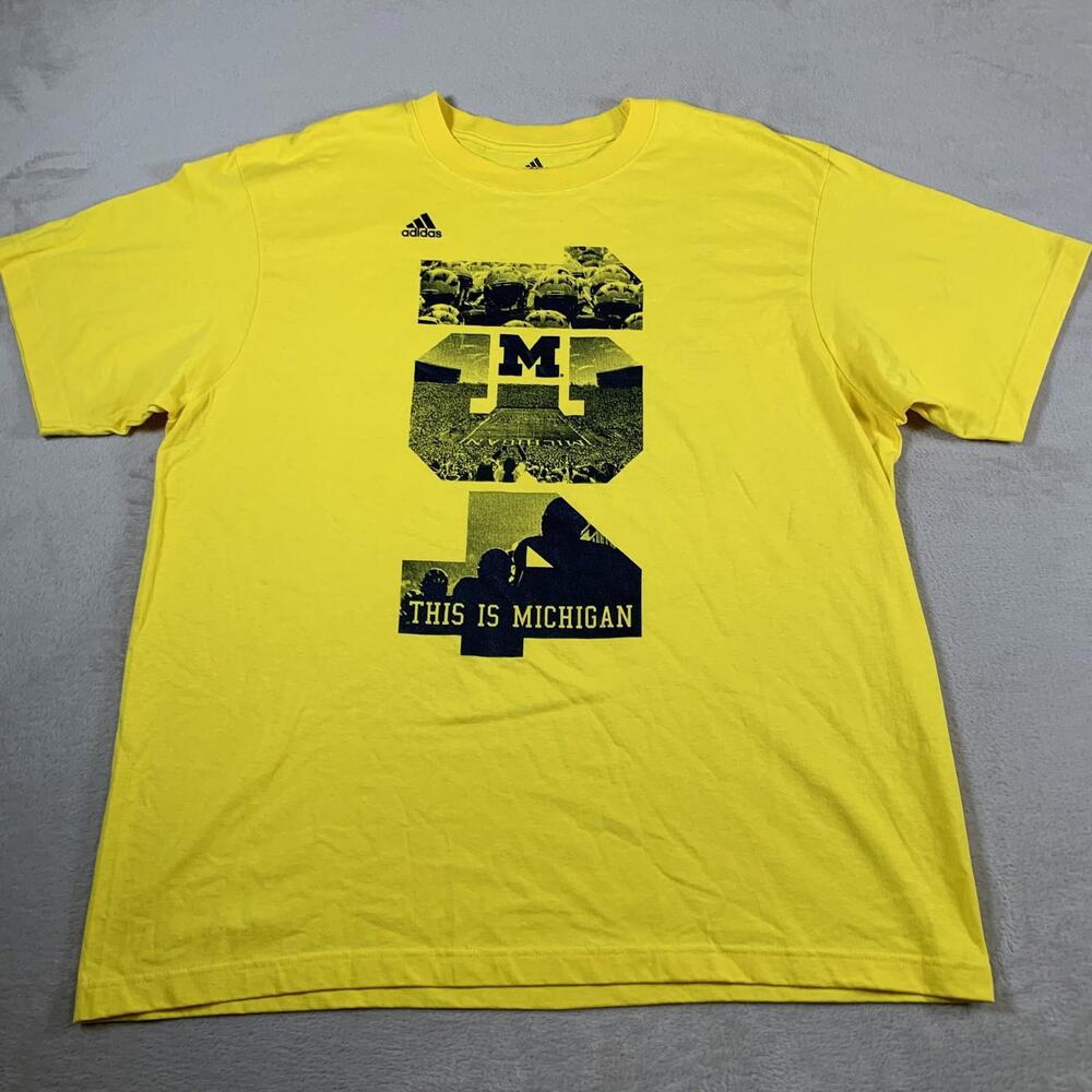 Michigan Wolverines Shirt Mens 2XL 2013 NCAA Football This Is Michigan Adidas
